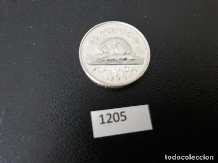 Monedas antiguas de Am&eacute;rica: Canada 5 centavos 1999 - Foto 2