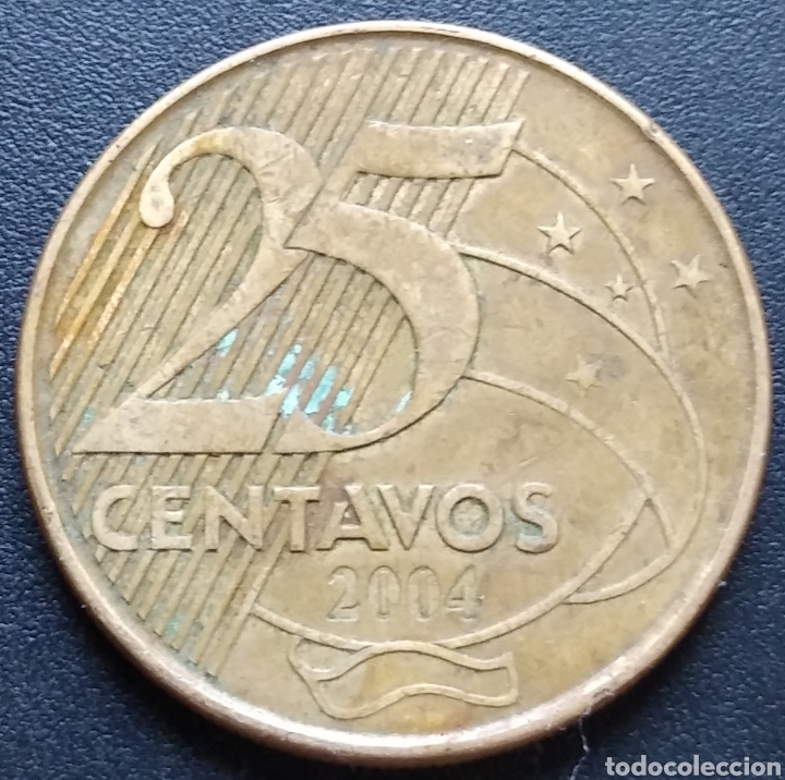Monedas antiguas de Am&eacute;rica: MONEDA - BRASIL 25 CENTAVOS 2004 - Foto 1