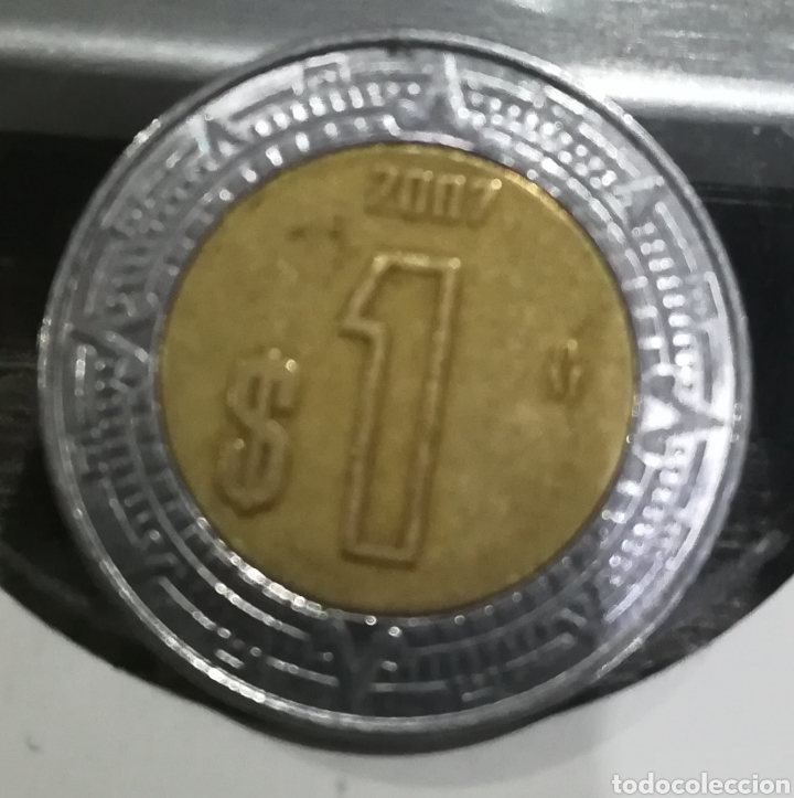 Monedas antiguas de Am&eacute;rica: Moneda M&eacute;xico 1 peso 2007 - Foto 1