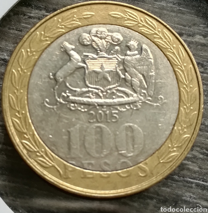 Monedas antiguas de Am&eacute;rica: Moneda Chile 100 pesos 2015 - Foto 1