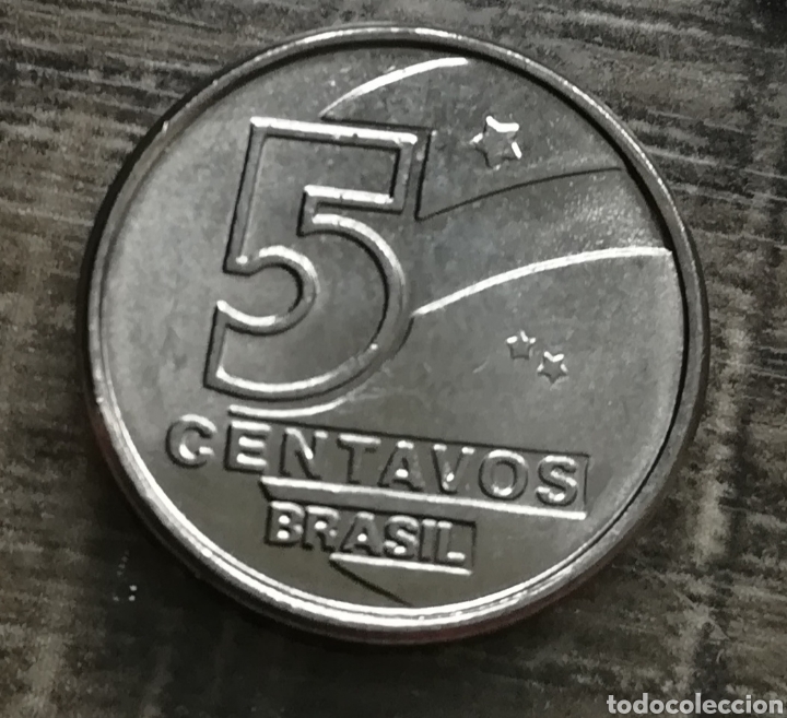 Monedas antiguas de Am&eacute;rica: Moneda Brasil 5 centavos 1989 - Foto 1