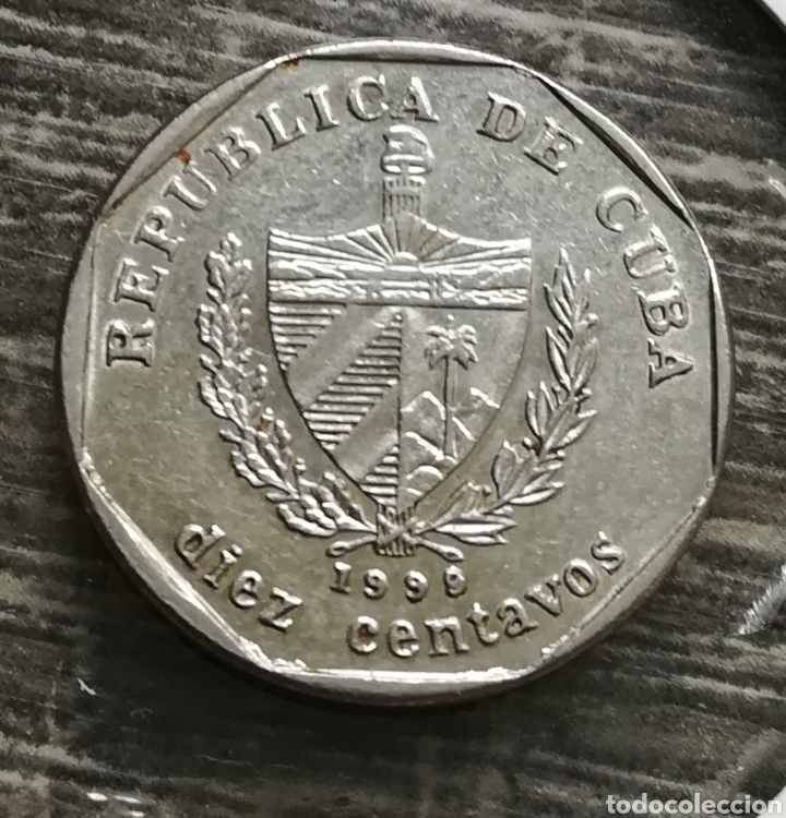 Monedas antiguas de Am&eacute;rica: Moneda Cuba 10 centavos 1999 - Foto 2