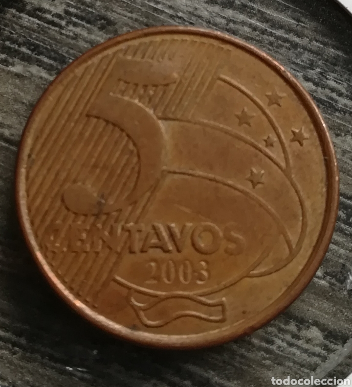 Monedas antiguas de Am&eacute;rica: Moneda Brasil 5 centavos 2003 - Foto 1