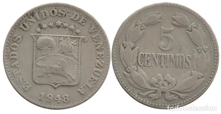 Monedas antiguas de Am&eacute;rica: VENEZUELA 5 CENTIMOS 1948 - Foto 1