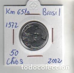 Monedas antiguas de Am&eacute;rica: MONEDA BRASIL 50 CTVOS 2002 - Foto 1