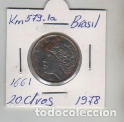 Monedas antiguas de Am&eacute;rica: MONEDA BRASIL 20 CTVOS 1978 - Foto 1