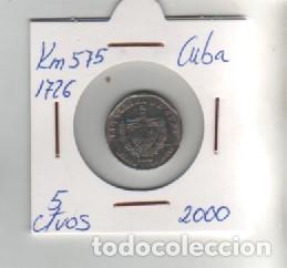 Monedas antiguas de Am&eacute;rica: MONEDA CUBA 5 CENTAVOS 2000 - Foto 1