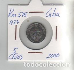 Monedas antiguas de Am&eacute;rica: MONEDA CUBA 5 CENTAVOS 2000 - Foto 1