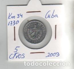 Monedas antiguas de Am&eacute;rica: MONEDA CUBA 5 CENTAVOS 2009 - Foto 1