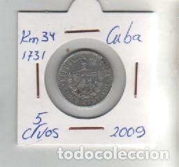 Monedas antiguas de Am&eacute;rica: MONEDA CUBA 5 CENTAVOS 2009 - Foto 1