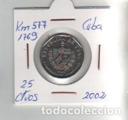 Monedas antiguas de Am&eacute;rica: MONEDA CUBA 25 CENTAVOS 2002 - Foto 1