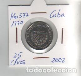 Monedas antiguas de Am&eacute;rica: MONEDA CUBA 25 CENTAVOS 2002 - Foto 1