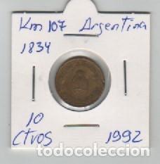 Monedas antiguas de Am&eacute;rica: MONEDA ARGENTINA 10 CENTAVO 1992 - Foto 1
