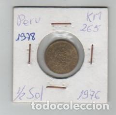 Monedas antiguas de Am&eacute;rica: MONEDA PERU 1/2 SOL 1976 - Foto 1
