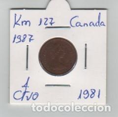 Monedas antiguas de Am&eacute;rica: MONEDA CANADA 1 CENTAVO 1981 - Foto 1