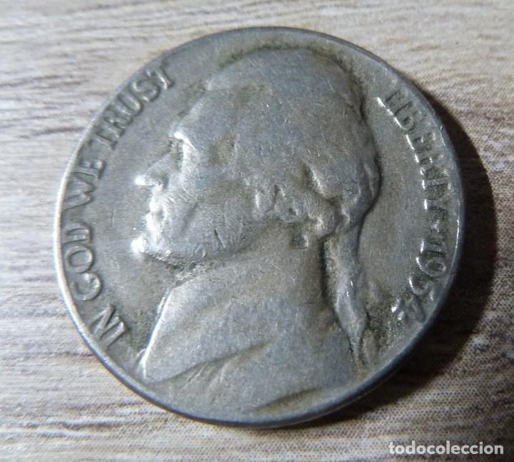 Monedas antiguas de Am&eacute;rica: MONEDA USA FIVE CENT 1954 - Foto 1