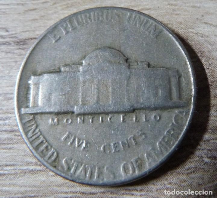 Monedas antiguas de Am&eacute;rica: MONEDA USA FIVE CENT 1954 - Foto 2