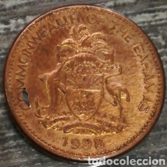 Monedas antiguas de Am&eacute;rica: Moneda Bahamas 1 c&eacute;ntimo 1998 - Foto 2