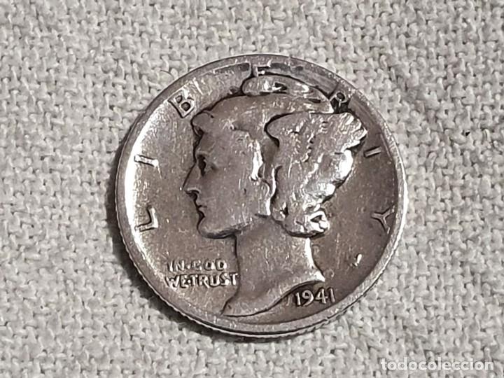 Monedas antiguas de Am&eacute;rica: USA - 1 dime 1941 - plata - EBC/EF - Foto 4