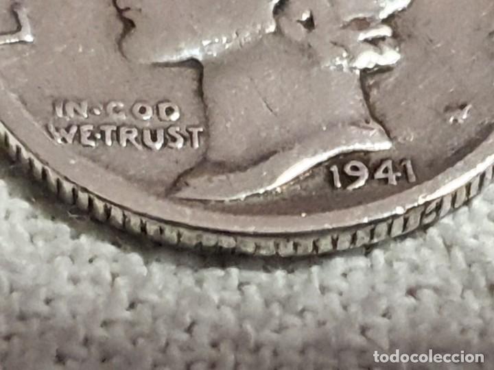 Monedas antiguas de Am&eacute;rica: USA - 1 dime 1941 - plata - EBC/EF - Foto 5