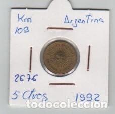 Monedas antiguas de Am&eacute;rica: MONEDA ARGENTINA 5 CENTAVOS 1992 - Foto 1