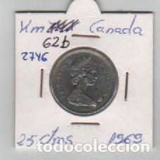 Monedas antiguas de Am&eacute;rica: MONEDA CANADA 25 CENTAVOS 1969 - Foto 1