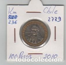 Monedas antiguas de Am&eacute;rica: MONEDA CHILE 100 PESO 2010 - Foto 1
