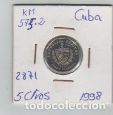 Monedas antiguas de Am&eacute;rica: MONEDA CUBA 5 CENTAVOS 1998 - Foto 1