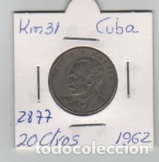 Monedas antiguas de Am&eacute;rica: MONEDA CUBA 20 CENTAVOS 1962 - Foto 1