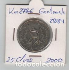 Monedas antiguas de Am&eacute;rica: MONEDA GUATEMALA 25CENTAVOS 2000 - Foto 1