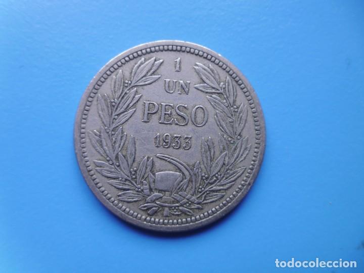 Monedas antiguas de Am&eacute;rica: CHILE 1 PESO 1933 - Foto 2