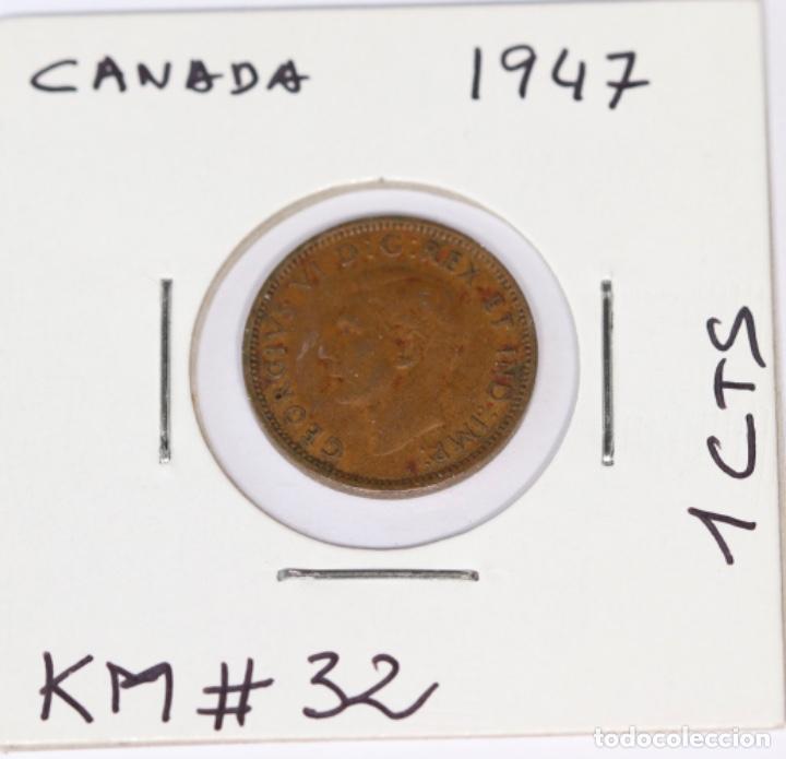 Monedas antiguas de Am&eacute;rica: UN C&Eacute;NTIMO,CANAD&Aacute; 1947 - Foto 1