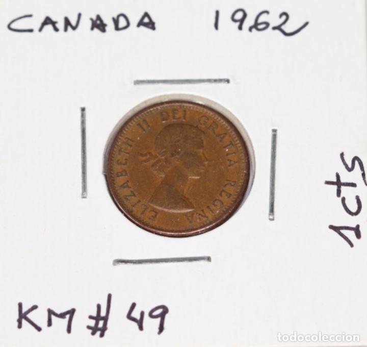 Monedas antiguas de Am&eacute;rica: UN C&Eacute;NTIMO,CANAD&Aacute; 1962 - Foto 1