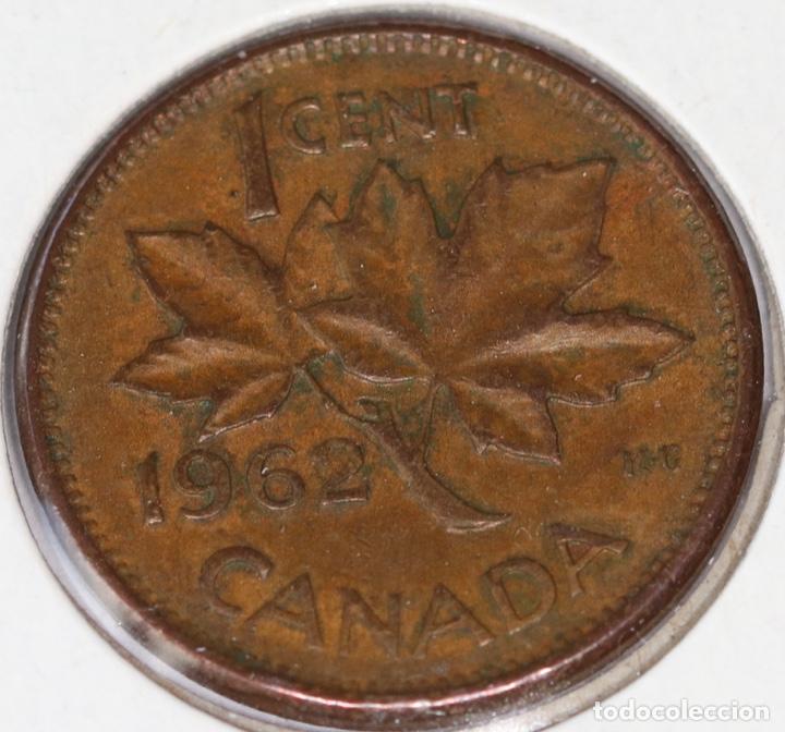 Monedas antiguas de Am&eacute;rica: UN C&Eacute;NTIMO,CANAD&Aacute; 1962 - Foto 2