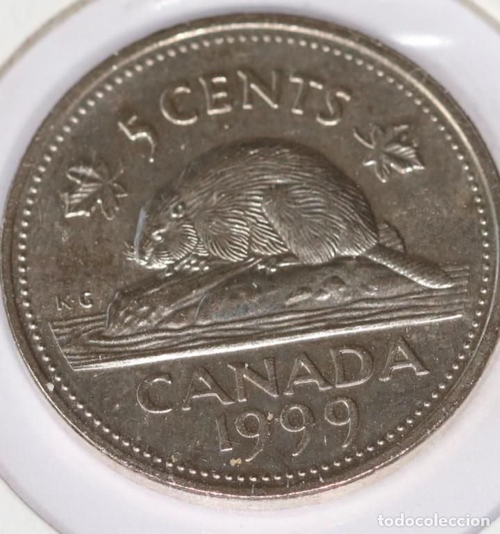 Monedas antiguas de Am&eacute;rica: CINCO C&Eacute;NTIMO,CANAD&Aacute; 1999 - Foto 2