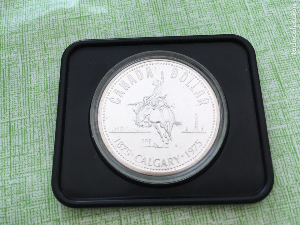 Monedas antiguas de Am&eacute;rica: D&oacute;lar plata Canad&aacute; Calgary - Foto 2