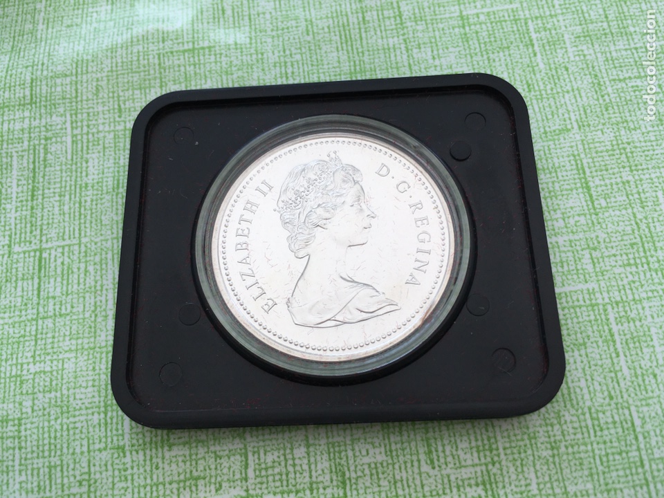 Monedas antiguas de Am&eacute;rica: D&oacute;lar plata Canad&aacute; Calgary - Foto 3