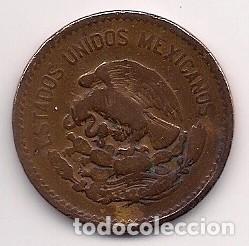 Monedas antiguas de Am&eacute;rica: MEXICO - 20 CENTAVOS DE COBRE DE 1944 - Foto 2