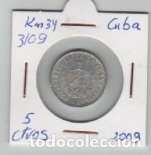 Monedas antiguas de Am&eacute;rica: MONEDA CUBA 5 CENTAVOS 2009 - Foto 1