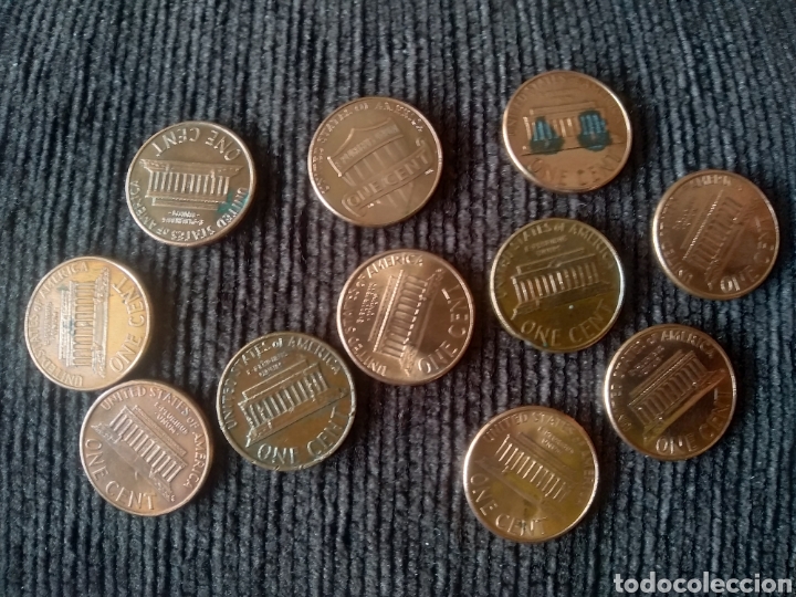 Monedas antiguas de Am&eacute;rica: USA, lote. 11 monedas ONE CENT. - Foto 2