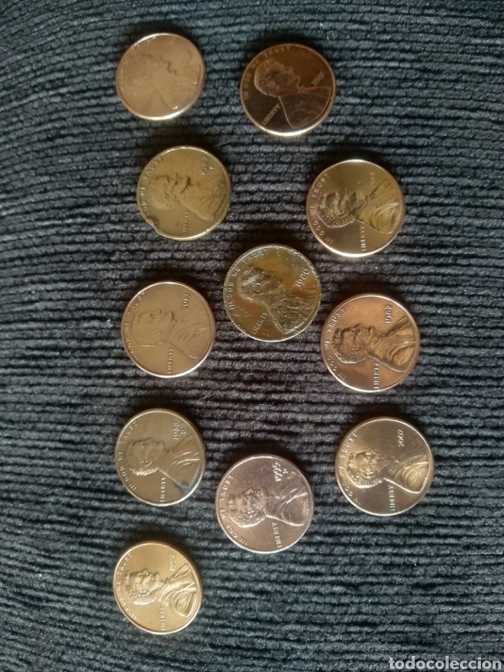 Monedas antiguas de Am&eacute;rica: USA, lote. 11 monedas ONE CENT. - Foto 1