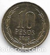 Monedas antiguas de Am&eacute;rica: CHILE,10 PESOS 2015. - Foto 2