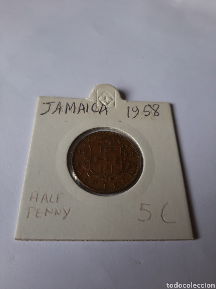 Monedas antiguas de Am&eacute;rica: JAMAICA 1958 HALF PENNY - Foto 1