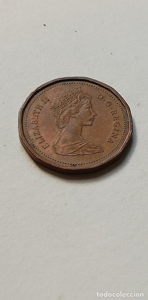 Monedas antiguas de Am&eacute;rica: 1 c&eacute;ntimo 1987 canad&aacute; - Foto 1