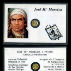 Monedas antiguas de América: MEJICO CARNET ORIGINAL CON MEDALLA ORO 24 KILATES (HOMENAJE A JOSE Mª MORELOS - PRESIDENTE MEJICANO). Lote 317827738