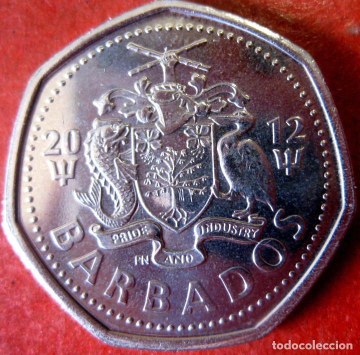 Monedas antiguas de Am&eacute;rica: Barbados, 1 D&Oacute;LAR 2012, KM#14.2a - Foto 2