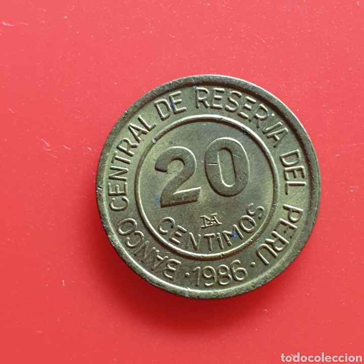 Monedas antiguas de Am&eacute;rica: Per&uacute; 20 centimos 1986 - Foto 1