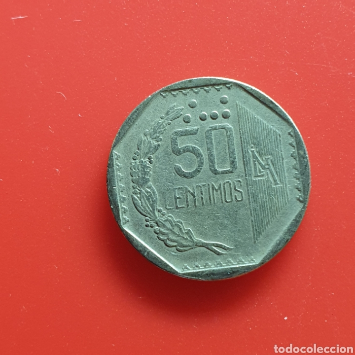 Monedas antiguas de Am&eacute;rica: Per&uacute; 50 centimos 1993 - Foto 2