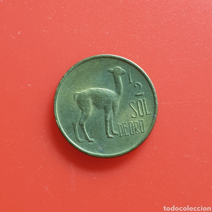 Monedas antiguas de Am&eacute;rica: Per&uacute; &frac12; sol de oro 1975 - Foto 1