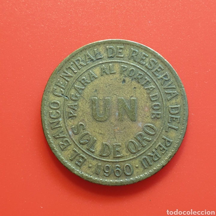 Monedas antiguas de Am&eacute;rica: Per&uacute; 1 sol de oro 1960 - Foto 1